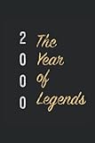 The Year of Legends 2000 Geburtstag: Kariertes Notizbuch Aufgaben Tagebuch (15.24 x 22.86 cm) mit 120 Seiten