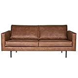 ADHW Stühle Sofas Lounge Sessel 2,5 Sitzer Sofa Echtleder Leder Lounge Couch Garnitur Ledersofa Cognac