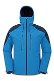 Mountain Warehouse Radius recycelte Softshell-Jacke für Herren - Wasserabweisend, atmungsaktiv, verstellbare Regenjacke mit Kinnschutz - Ideal zum Spazieren, im Freien Intensiv Blau 3XL