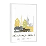 artboxONE Poster mit weißem Rahmen 18x13 cm Städte Mönchengladbach Skyline Desert - Bild mönchengladbach