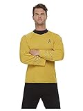 Luxuspiraten - Herren Star Trek-Kommandouniform, Raumschiff Enterprise Kostüm mit Oberteil, perfekt für Jede Halloween und Karnevals Party, L, Gold