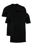 OLYMP T-Shirt Doppelpack Rundhals schwarz Größe L