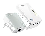 TP-Link WLAN Powerline Adapter Set TL-WPA4220 KIT(600Mbit/s, WLAN 300Mbit/s, Wi-Fi Clone, Fast-Ethernet-LAN, Plug&Play, Kompatibel mit allen HomePlug AV/AV2)
