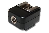 vhbw Kamera Blitzschuh-Adapter für die Nutzung von Canon, Nikon, Pentax Olympus Blitzgeräten auf Sony und Minolta Kamera´s. z.B. SB24, AF360FGZ, 420EZ