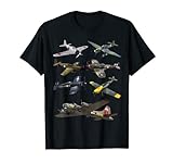 2.Weltkrieg Planes Warbirds P51 Mustang Spitfire T-Shirt