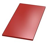 AUPROTEC Tischplatte 19mm rot 800 mm x 400 mm Holzplatte melaminharzbeschichtet Spanplatte mit Umleimer ABS Kante Auswahl: 80x40 cm
