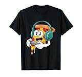 Gaming Pizza Videospiele Controller Kopfhörer Gamer Junge Männer T-S