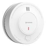X-Sense Verbesserter Rauchmelder 10 Jahre Batterie, Feuermelder mit fotoelektrischem Sensor, EN14604 geprüfte Brandmelder, SD2J0AX, 1er S