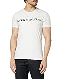 Calvin Klein Jeans Herren CORE INSTITUTIONAL LOGO SLIM TEE T-Shirt, Weiß (Bright White 112), X-Large (Herstellergröße: XL)