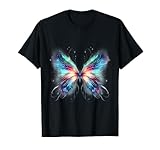 Galaxy Butterfly Blau Grün Mystische Schmetterlinge T-S