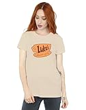 Absolute Cult Gilmore Girls Damen Luke's Logo Boyfriend Fit T-Shirt, sand, X-Large