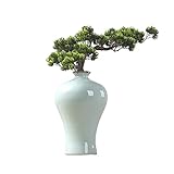 FACAZ Simulationsbaum 19 Zoll Faux Bonsai-Kiefer, gefälschte Pflanzen Keramik-Topfbaum, künstlicher Zedern-Bonsai verwendet für künstlichen Bonsai-Baum im Innen- und Außenbereich