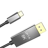 Aosbset USB C auf DisplayPort Kabel 1/2/3m [8K@60Hz 4K@144Hz 2K@165Hz] USB 3.1 Typ C auf DisplayPort Kabeladapter Kompatibel für Telefone Computer
