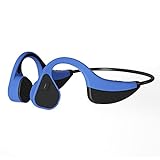 EJ IPX67 Wasserdicht Bluetooth Knochenschall Kopfhörer Kabellos Sportkopfhörer Open Ear Nackenbügel Sport Bone Conduction Headphones Mit 360°Verzerrt Ohne Verformung,12h Spielzeit ( Color : Blau )