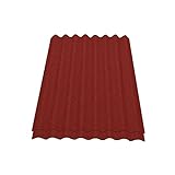 Onduline Easyline Dachplatte Wandplatte Bitumenwellplatten Wellplatte 2x0,76m² - rot