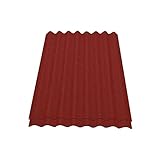 Onduline Easyline Dachplatte Wandplatte Bitumenwellplatten Wellplatte 2x0,76m² - rot