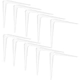 Gedotec Regalträger Metall Regalkonsole 150 mm Stahlblech-Konsole für Wandregale | Regalhalter für die Wand-Montage | Stahl weiß beschichtet | 10 Stück - Winkel-Konsole für Bücher-Regale & Tab