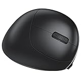seenda Ergonomische Maus Kabellos, Wiederaufladbare Vertikale Maus Bluetooth, Ergonomische Maus für Laptop/PC/Mac/Tablet/iPad - Schwarz