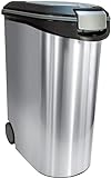 Curver Futter-Container 20kg I 54L Metal, schwarz/Silber, 49,3 x 27,8 x 60,5 cm, 1 Stück (1er Pack)
