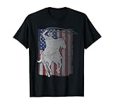 Amerikanische Flagge, Kuhmädchen, Cowboy, patriotisch, Rodeo, Reiten T-Shirt