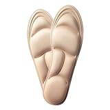 Tainrunse Schuhpolster 5D-Massagefüße Orthopädische Einlegesohlen erhöhen die Höhe bequem Beige 35