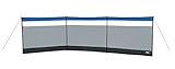 High Peak Windschutz Mistral, Strandschutz mit Lichtquellenfenster, 4 Stahlgestänge, variabler Aufbau möglich, grau/dunkelgrau/Blau