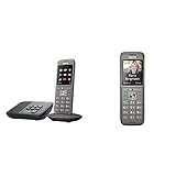 Gigaset CL660A - Schnurloses Telefon mit Anrufbeantworter und großem TFT-Farbdisplay, anthrazit-metallic & CL660HX - DECT-Telefon schnurlos für Router - Fritzbox, Speedport kompatibel