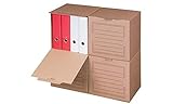 smartboxpro Archiv-Container, mit Frontdeckel, braun, Sie erhalten 5 Stück