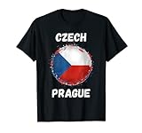 Praque Czechia Retro Vintage Sport tschechische Flagge Souvenirs T-Shirt