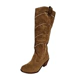 Oberschenkelhohe Stiefel für Damen, einfarbig, Anti-Rutsch-Stiefel, Reißverschluss, Winter, klobige Absätze, breite Waden, Übergrößen-Schuh, modische Lange Freizeitstiefel, warm, raue High Heels,