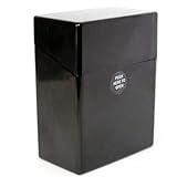 Zigarettenboxen Kunststoff bunt Sortiert Auswahl von Gr. L (20 Zigaretten) XL (25) XXL (30) und XXXL (40) (Schwarz Größe XXXL für 40 Zigaretten)