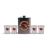 The Memory Company Lizenziertes NCAA Edelstahl-Team-Logo-Flachmann und (4) Schnapsglas-Set, Oregon State University