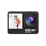 Cameras for Photography Digital Camera with WiFi 4k Camera HD Dual Screen 60FPS Action Camera Screen Remote Control Underwater Waterproof Sport Cameras (Bundle : Option 6 Color : AT-S60TR) (at s60tr