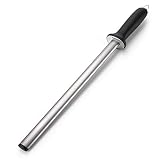 ARCCI 26CM Diamant Wetzstahl Messerschärfer Stab 600 Körnung, Professionelle Wetzstab für Koch, Wetzstahl Schlerfstab für Küche Haus Jagd, Diamant Schärfer Klinge Schneide S