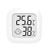 BOWTONG Digitales Thermo-Hygrometer Mini Raumthermometer Temperaturmonitor Feuchtigkeitsmesser Mit Luftkomfort-Symbolanzeige, Elektronischer LCD-Monitor Genaue Messung Für Homeoffice