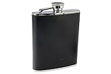 Zippo Herren Leder Flachmann Geldbörse Schwarz (Schwarz), 2x13x9.5 cm (B x H x T)