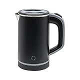 Wasserkocher Klein,Mini Teekocher 600Watt Reise-Wasserkocher,800 ML Reise-Wasserkocher Edelstahl Energiesparend Energieeffizienz,für Büros, Wohnungen, Studentenw