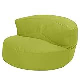Green Bean© Sitzsack Sofa mit Füllmaterial | Lounge im Sitzsack-Design 90 x 50 cm mit ergonomischer Rückenlehne & waschbarem Bezug | Indoor und Outdoor geeignet in Grün