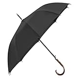 QAZX Regenschirm England Retro-Golfschirm mit Holzgriff, extra großer, automatisch geöffneter, windfester Regenschirm für Stockschirme für Erwachsene dauerhaft