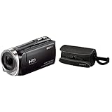 Sony HDR-CX450 Full HD Camcorder (26,8mm Weitwinkel Carl Zeiss Vario-Tessar Objektiv, 30x Zoom, EXMOR R CMOS-Sensor, Optical SteadyShot) schwarz & LCSU5 Tasche für Handycam schwarz