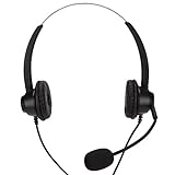 PUSOKEI Telefon-Headset, 3,5-mm-Anschluss für Festnetz-Tischtelefon, Handy, PC, Laptop, Büro-Headset, Telefon-Headset, 3,5-mm-Business-Headset für Call Center-Konferenzgespräche