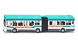 siku 1617001, Gelenkbus RATP Frankreich, Metall/Kunststoff, Türkis/Weiß, Vielseitig einsetzbar, Spielfahrzeug für Kinder