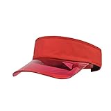 Mützen Herren Rot Color Solid Sonnenschutz-Baseball-Mode-Frauen-Visier-transparente Kappen-Baseballmützen Wasserdichtes Cap.