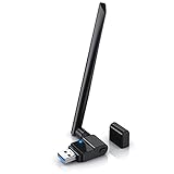 CSL - WLAN USB 3.2 Gen1 Stick 1300 MBit/s Dual Band - WiFi 2,4 + 5Ghz - 5 dBi Externe Antennen, Mini Adapter Stick - Wireless LAN - WLAN Dongle - Für PC mit Windows 11, 10, 8.1, 8, 7