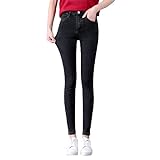 Qinvern Damenjeans Tapered Shaping Skinny Jeans Reduziert sofort Boot Cut Stretch Trend Large Size All-Match 28