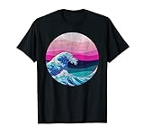 The Great Wave Kanagawa Aesthetic Style Vaporwave Japan T-Shirt