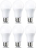 Amazon Basics LED-Leuchtmittel, Edison-Schraubgewinde E27, 10,5 W (entspricht 75-W-Glühbirne), Warmweiß, nicht dimmbar, 6 Stück