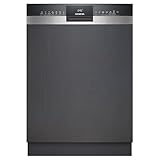 Siemens SN53HS10TE iQ300 Smarter Geschirrspüler Teilintegriert, 60 cm breit, Besteckkorb, Edelstahl, angenehm leise mit iQdrive, aquaStop, höhenverstellbarer Oberkorb, home connect, intensiveZ
