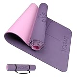 YOGATI Yogamatte rutschfest Schadstofffrei, mit Tragegurt. Yoga Matte mit Ausrichtungslinien für die Körperhaltung. Ideal als Gymnastikmatte, Sportmatte, Fitnessmatte, Jogamatte - Yog