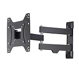 Hama TV Wandhalterung Schwenkbar, Neigbar (19-46 Zoll TV Halterung für Fernseher bis zu 20 kg, max. VESA 200x200, Ausziehbare Fernsehwandhalterung inkl. Fischer-Dübel & Bohrschablone) schw